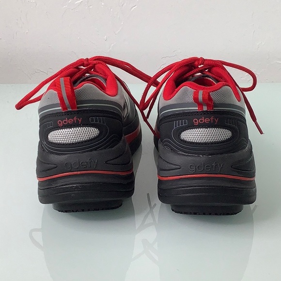 Gravity Defyer Ion Gdefy Verso Shock gray black red sneakers men size 8 EUC - Picture 12 of 16